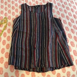 ELLEN TRACY Linen Sleeveless Top-S